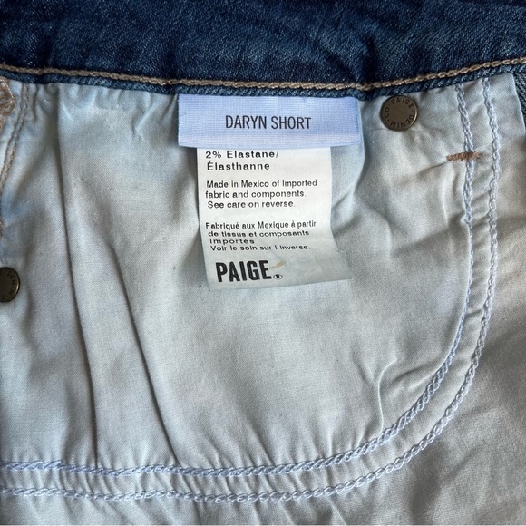 PAIGE Daryn Upcycled Avenger Jean Shorts size 31 - Picture 4 of 10
